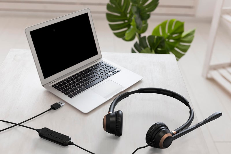 Discover D712U Corded USB Softphone Headset for Professionals- Compatible with Microsoft Teams, RingCentral, Webex, Jabber, Avaya, Zoom and More - Image 5